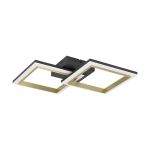 Eglo Deckenleuchte Calliera Stahl Schwarz Gold 18.4W 2500lm - 840 Kaltweiß | IP20 - Dimmbar 