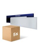 Lot 5x Noxion Panneau LED Ecowhite V4.0 28W 3200lm - 830 Blanc Chaud | 120x30cm - UGR <19 - Philips driver